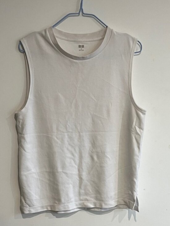 Tops - Crewneck Sleeveless Tank Top - White